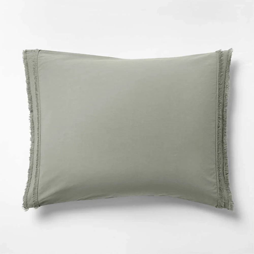 Favorite Washed Organic Cotton Shadow Sage Full/Queen Duvet + 2 Shams Set